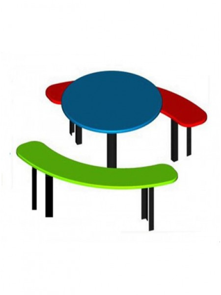 Дитячий столик з лавками Райдужний